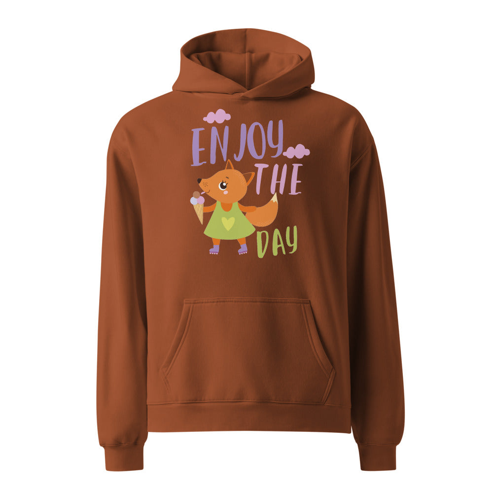 Orange fox - Ẹnoy the day | Unisex Relax Hoodie | AS Colour 5161