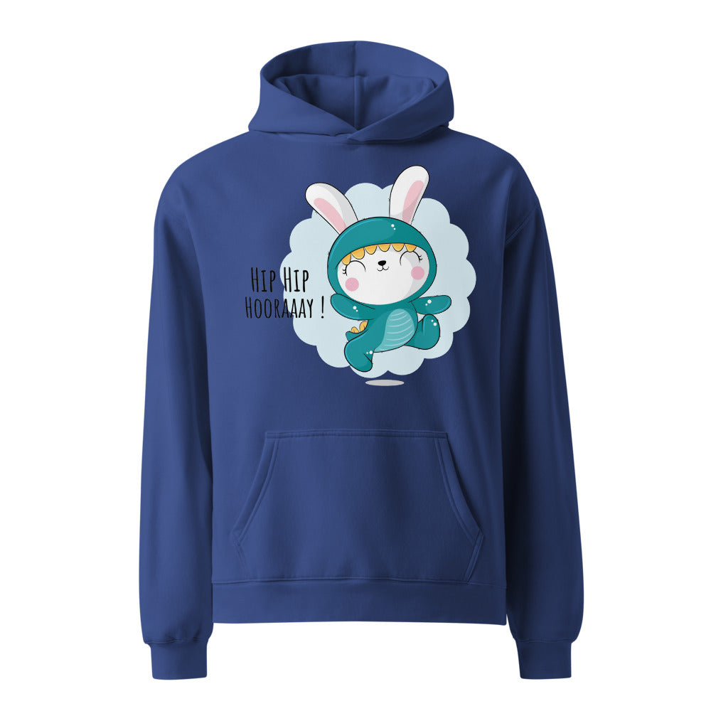 Green rabbit - HIP HIP HOORAAAY | Unisex Relax Hoodie | AS Colour 5161