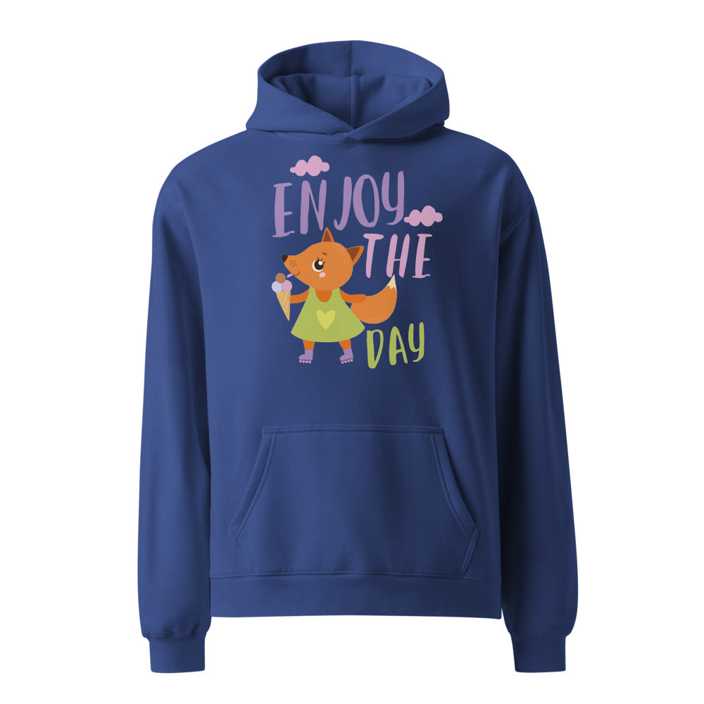 Orange fox - Ẹnoy the day | Unisex Relax Hoodie | AS Colour 5161