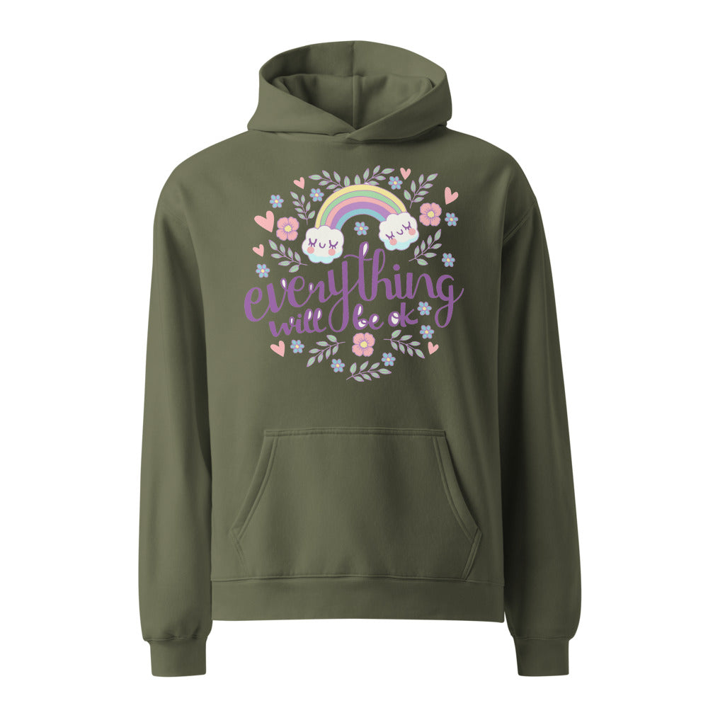 Rainbow - Everything will be ok | Unisex Relax Hoodie | AS Colour 5161