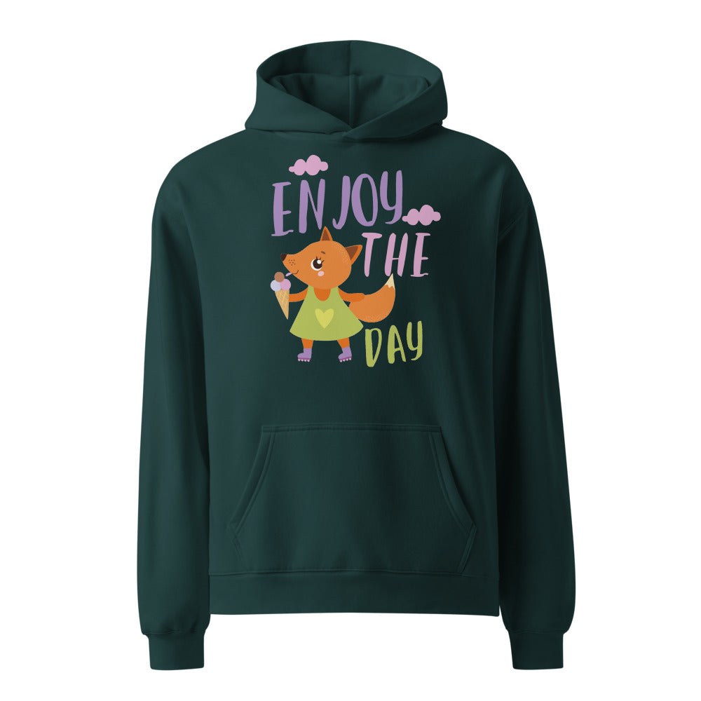 Orange fox - Ẹnoy the day | Unisex Relax Hoodie | AS Colour 5161