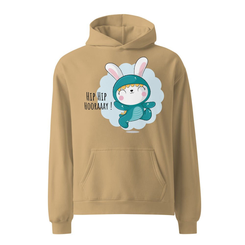 Green rabbit - HIP HIP HOORAAAY | Unisex Relax Hoodie | AS Colour 5161