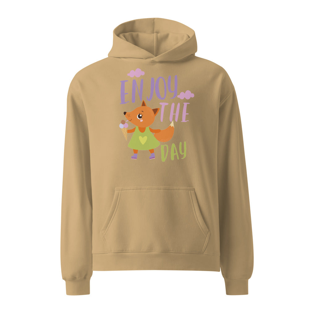 Orange fox - Ẹnoy the day | Unisex Relax Hoodie | AS Colour 5161
