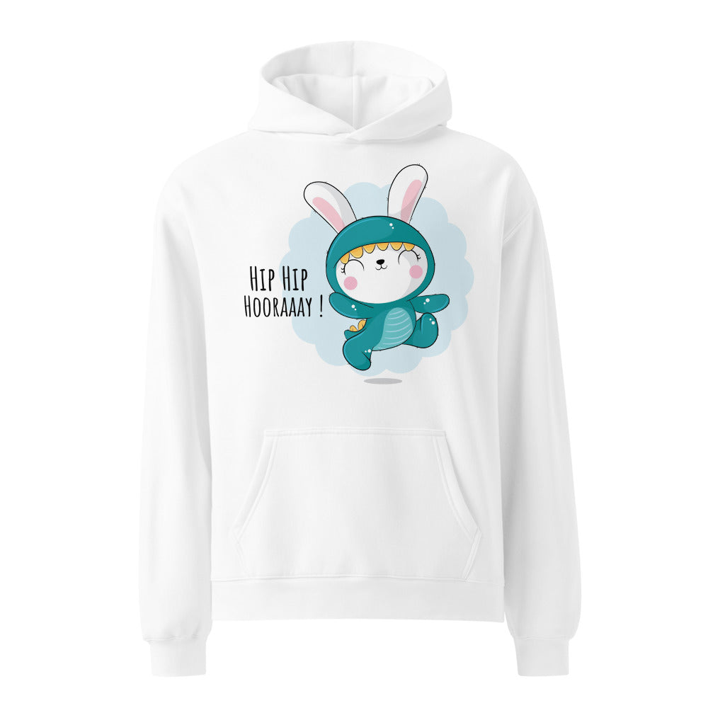 Green rabbit - HIP HIP HOORAAAY | Unisex Relax Hoodie | AS Colour 5161