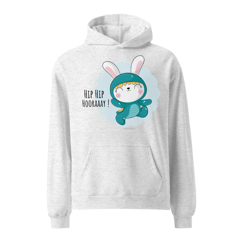 Green rabbit - HIP HIP HOORAAAY | Unisex Relax Hoodie | AS Colour 5161