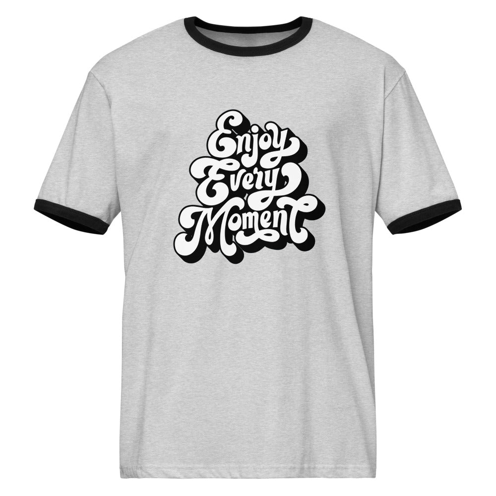 Enjoy every moments white | Unisex Ringer T-Shirt | Next Level 3604