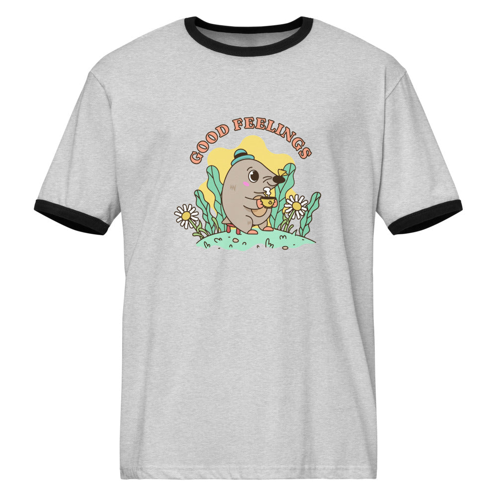 Good feelings | Unisex Ringer T-Shirt | Next Level 3604