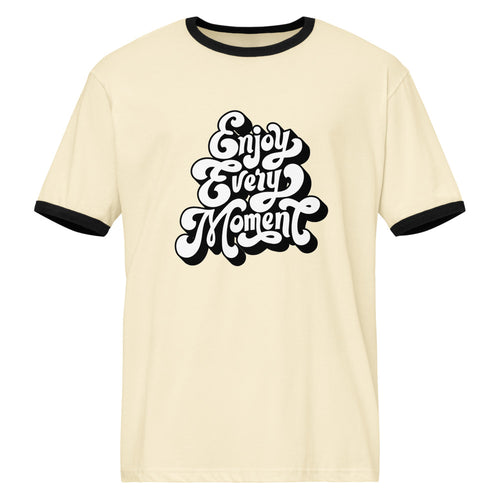 Enjoy every moments white | Unisex Ringer T-Shirt | Next Level 3604