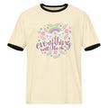 Rainbow - Everything will be ok | Unisex Ringer T-Shirt | Next Level 3604