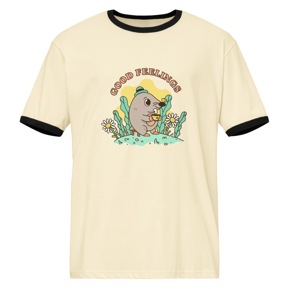 Good feelings | Unisex Ringer T-Shirt | Next Level 3604