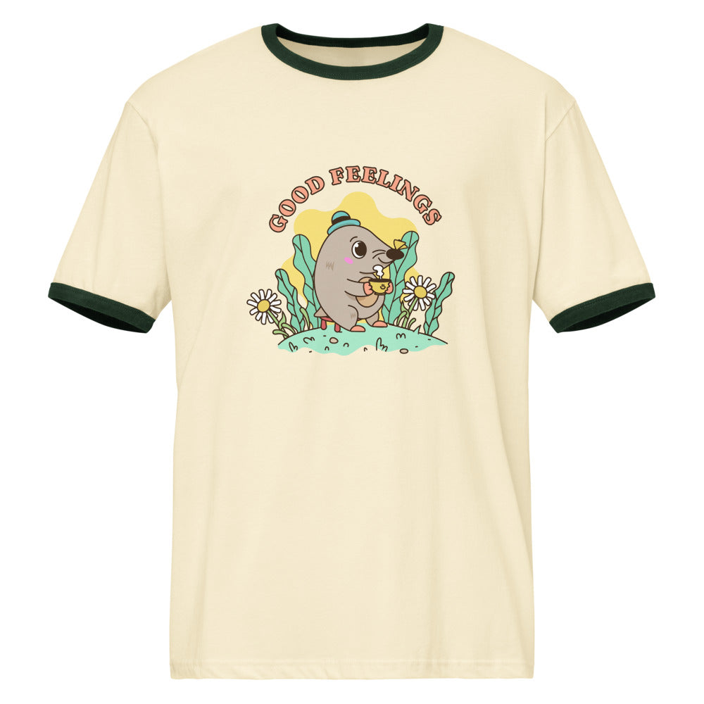 Good feelings | Unisex Ringer T-Shirt | Next Level 3604