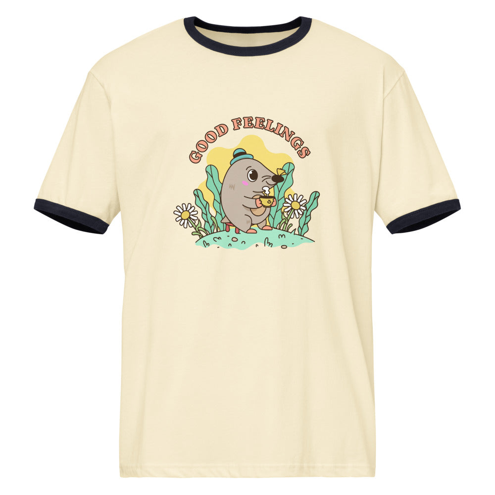 Good feelings | Unisex Ringer T-Shirt | Next Level 3604