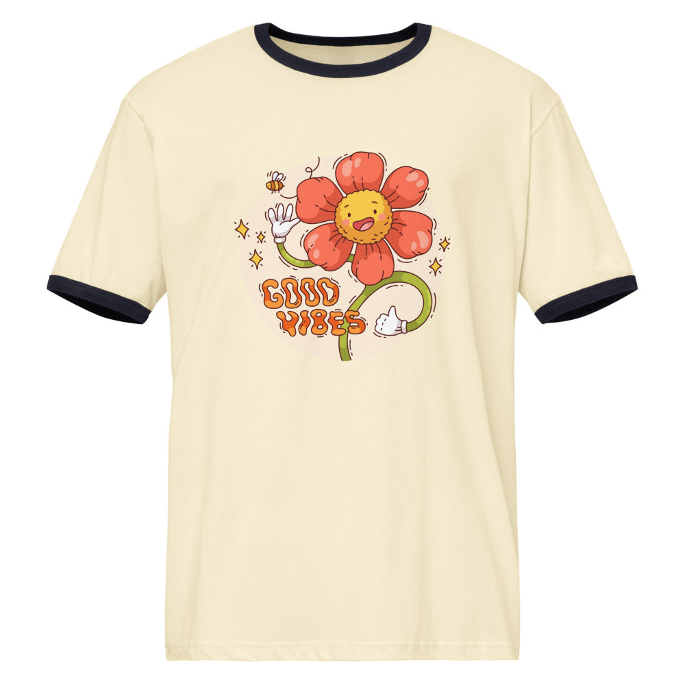Good vides | Unisex Ringer T-Shirt | Next Level 3604
