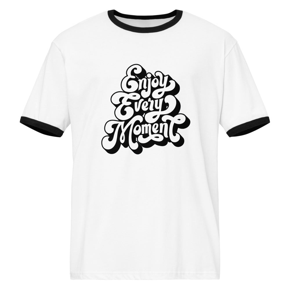 Enjoy every moments white | Unisex Ringer T-Shirt | Next Level 3604