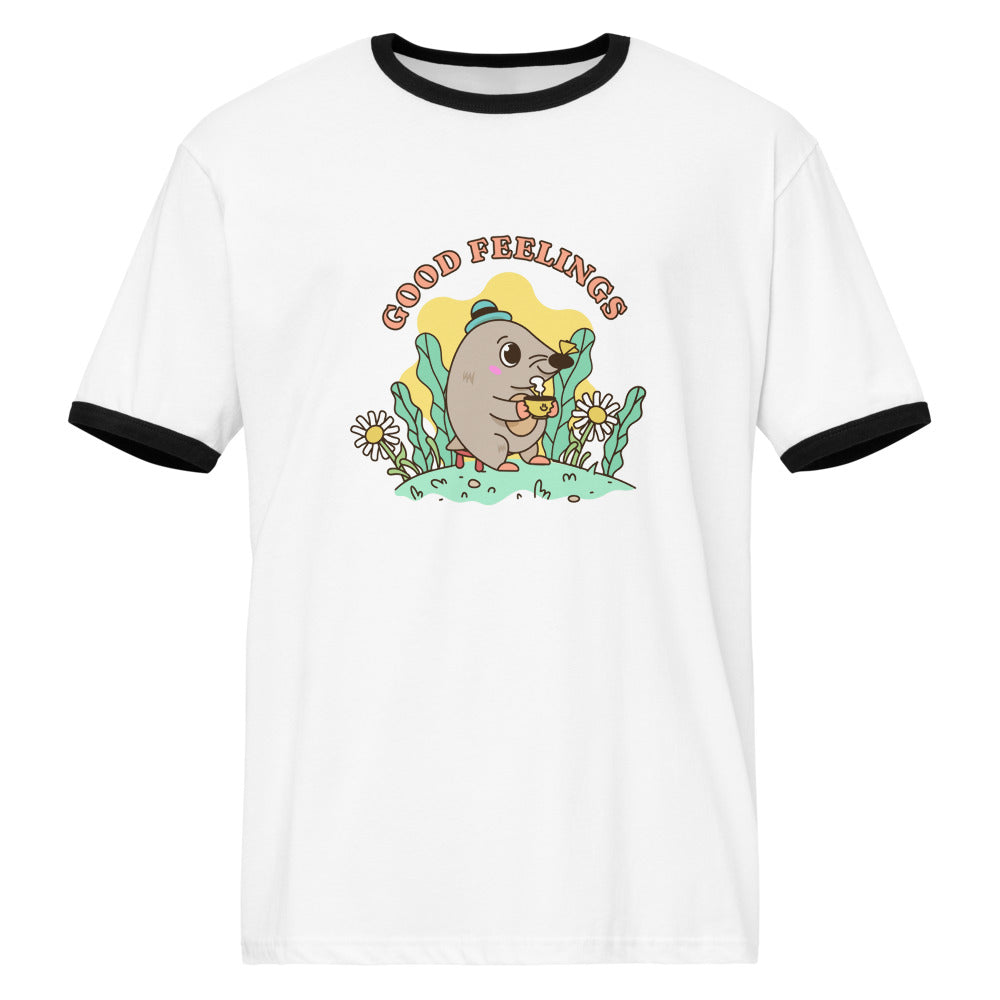Good feelings | Unisex Ringer T-Shirt | Next Level 3604