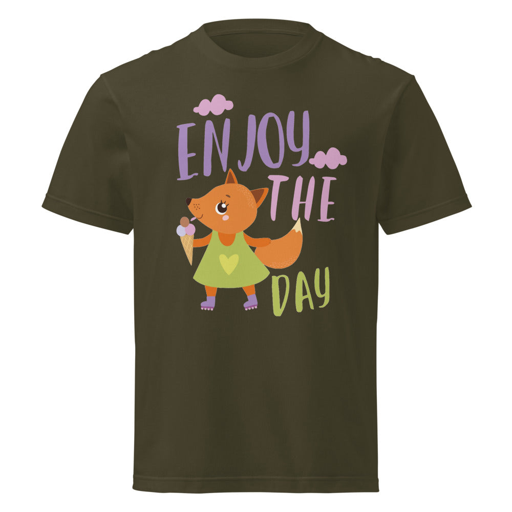 Orange fox - Ẹnoy the day | Unisex Short Sleeve Tee | Printstar 00085-CVT