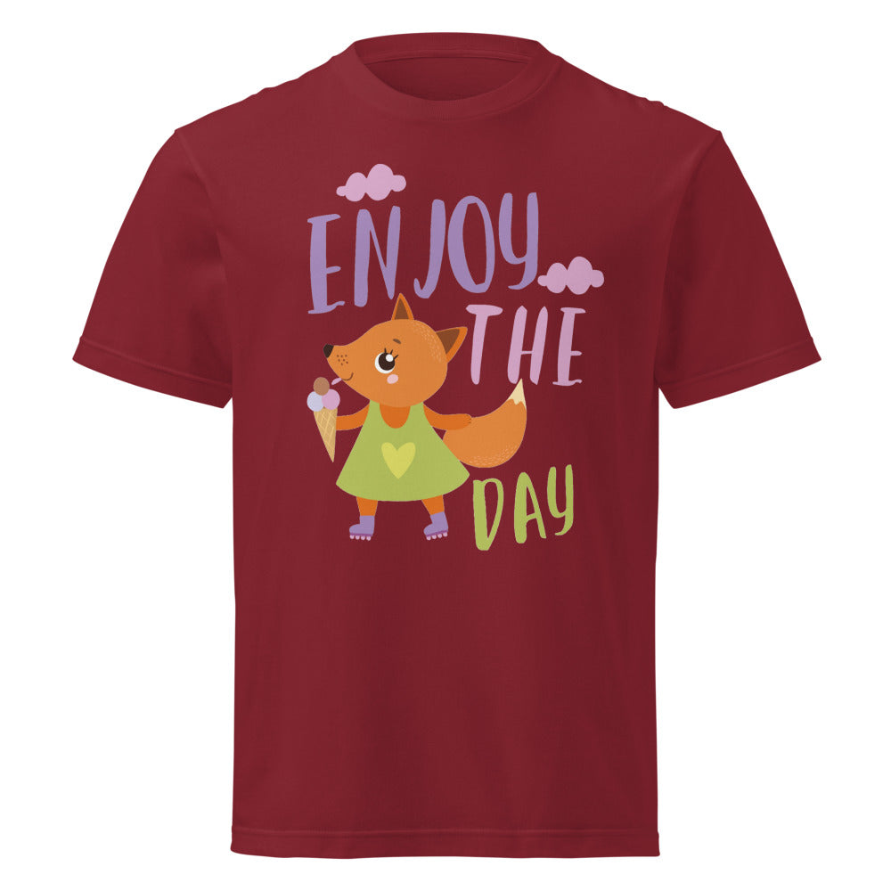 Orange fox - Ẹnoy the day | Unisex Short Sleeve Tee | Printstar 00085-CVT