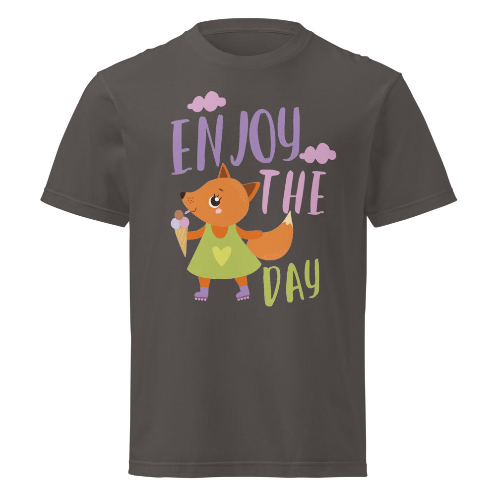 Orange fox - Ẹnoy the day | Unisex Short Sleeve Tee | Printstar 00085-CVT