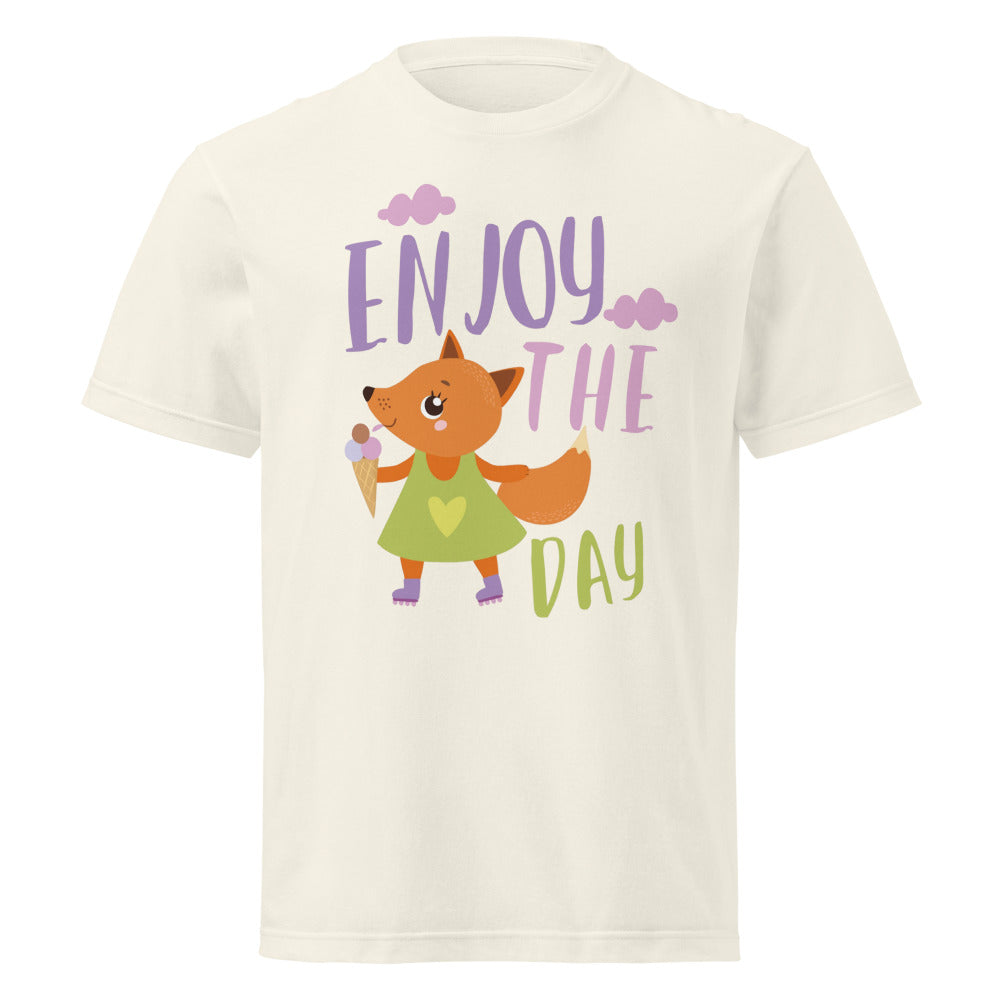 Orange fox - Ẹnoy the day | Unisex Short Sleeve Tee | Printstar 00085-CVT