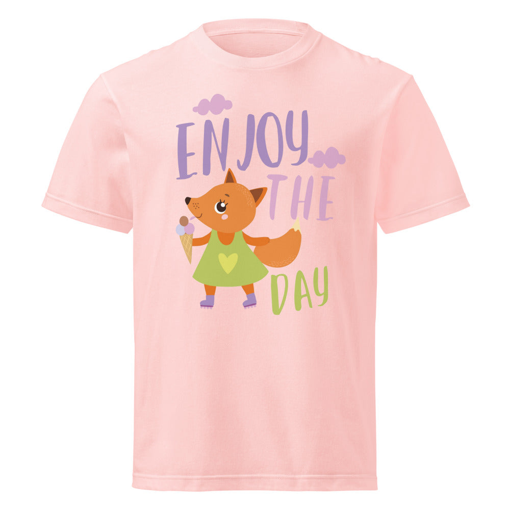 Orange fox - Ẹnoy the day | Unisex Short Sleeve Tee | Printstar 00085-CVT
