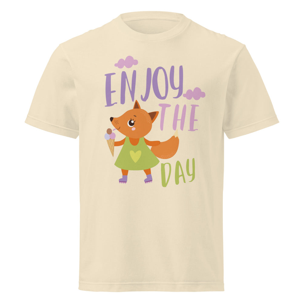 Orange fox - Ẹnoy the day | Unisex Short Sleeve Tee | Printstar 00085-CVT