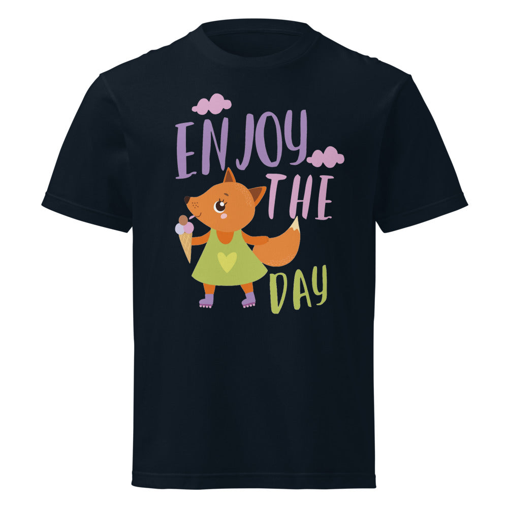 Orange fox - Ẹnoy the day | Unisex Short Sleeve Tee | Printstar 00085-CVT