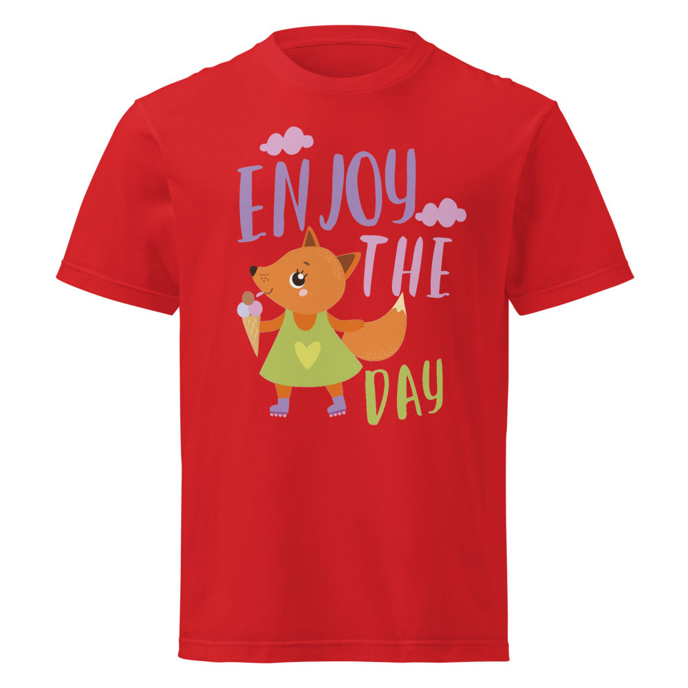 Orange fox - Ẹnoy the day | Unisex Short Sleeve Tee | Printstar 00085-CVT