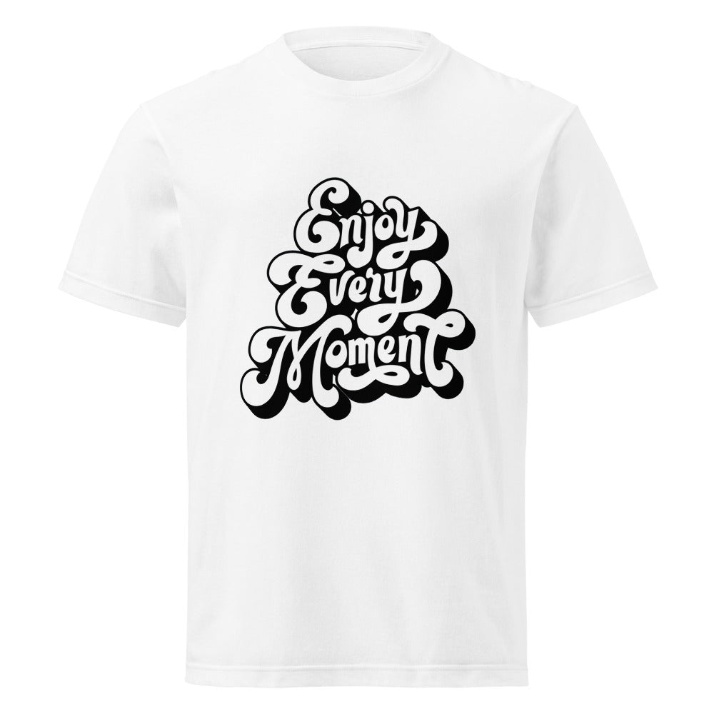 Enjoy every moments white | Unisex Short Sleeve Tee | Printstar 00085-CVT