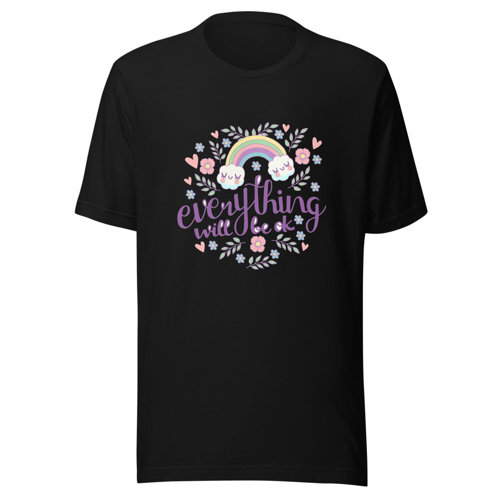 Rainbow - Everything will be ok | Unisex Staple Eco T-Shirt | Bella + Canvas 3001ECO