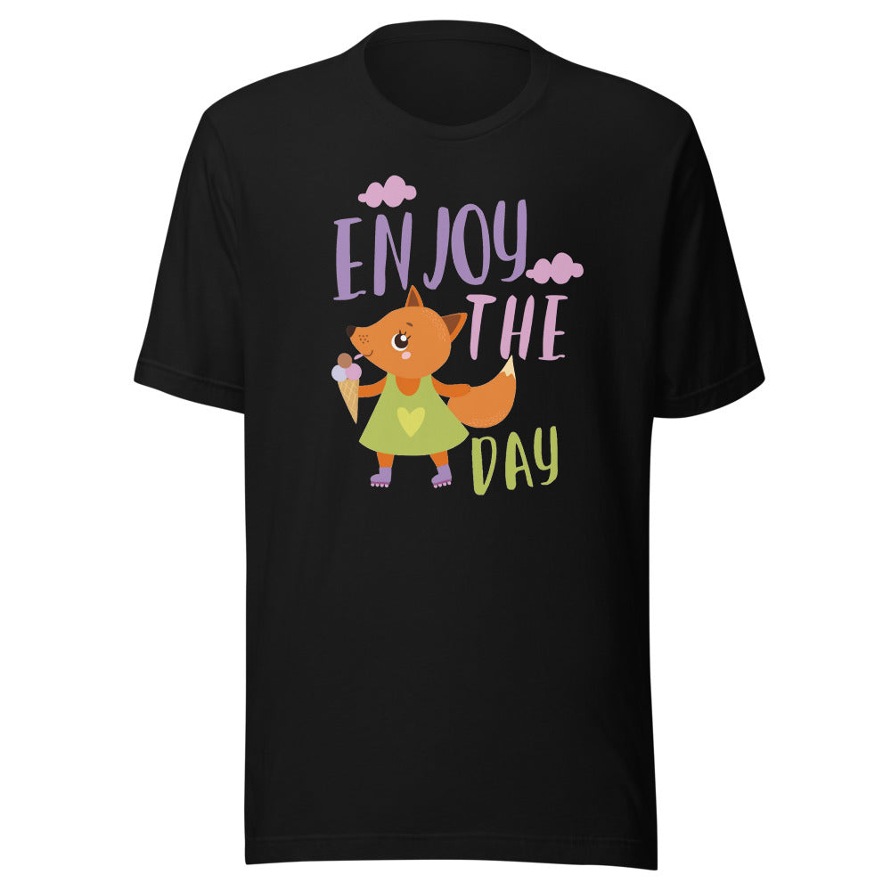 Orange fox - Ẹnoy the day | Unisex Staple Eco T-Shirt | Bella + Canvas 3001ECO