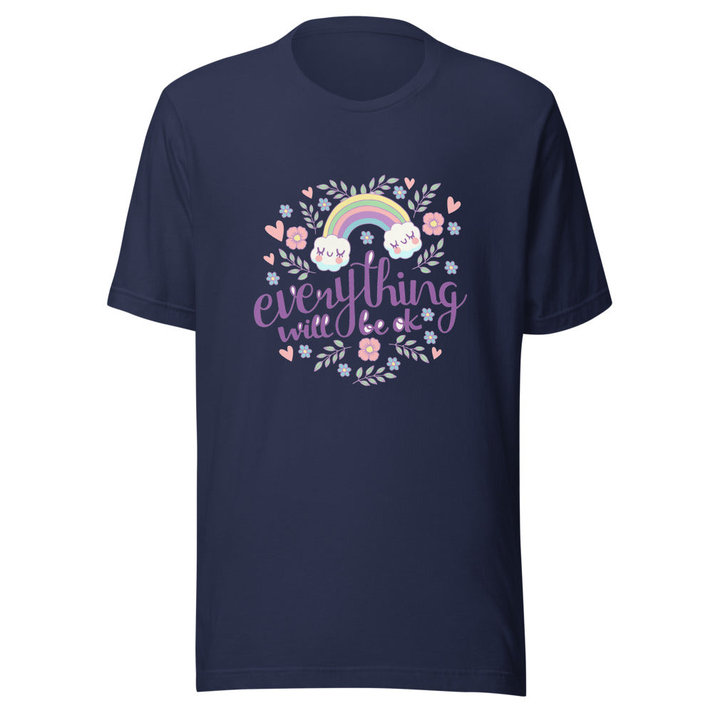 Rainbow - Everything will be ok | Unisex Staple Eco T-Shirt | Bella + Canvas 3001ECO