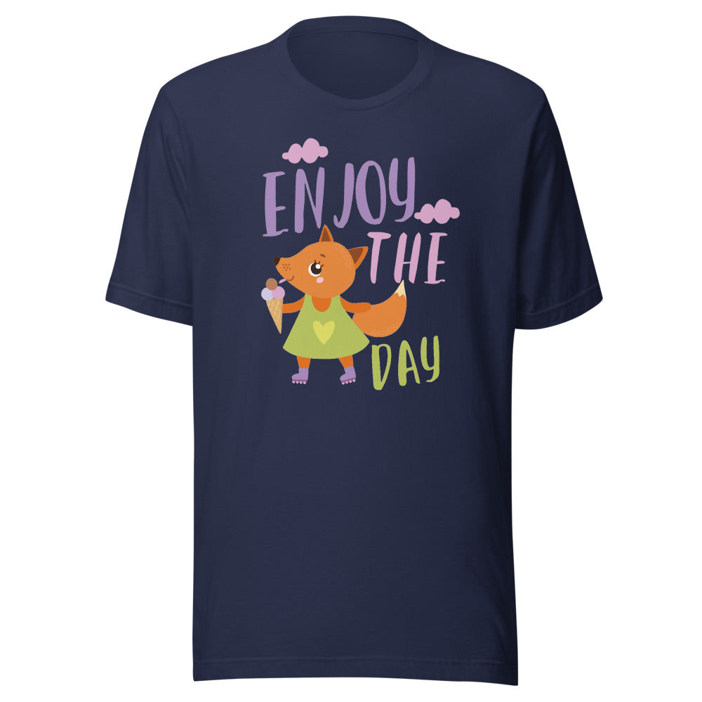Orange fox - Ẹnoy the day | Unisex Staple Eco T-Shirt | Bella + Canvas 3001ECO