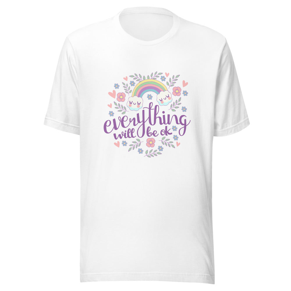 Rainbow - Everything will be ok | Unisex Staple Eco T-Shirt | Bella + Canvas 3001ECO