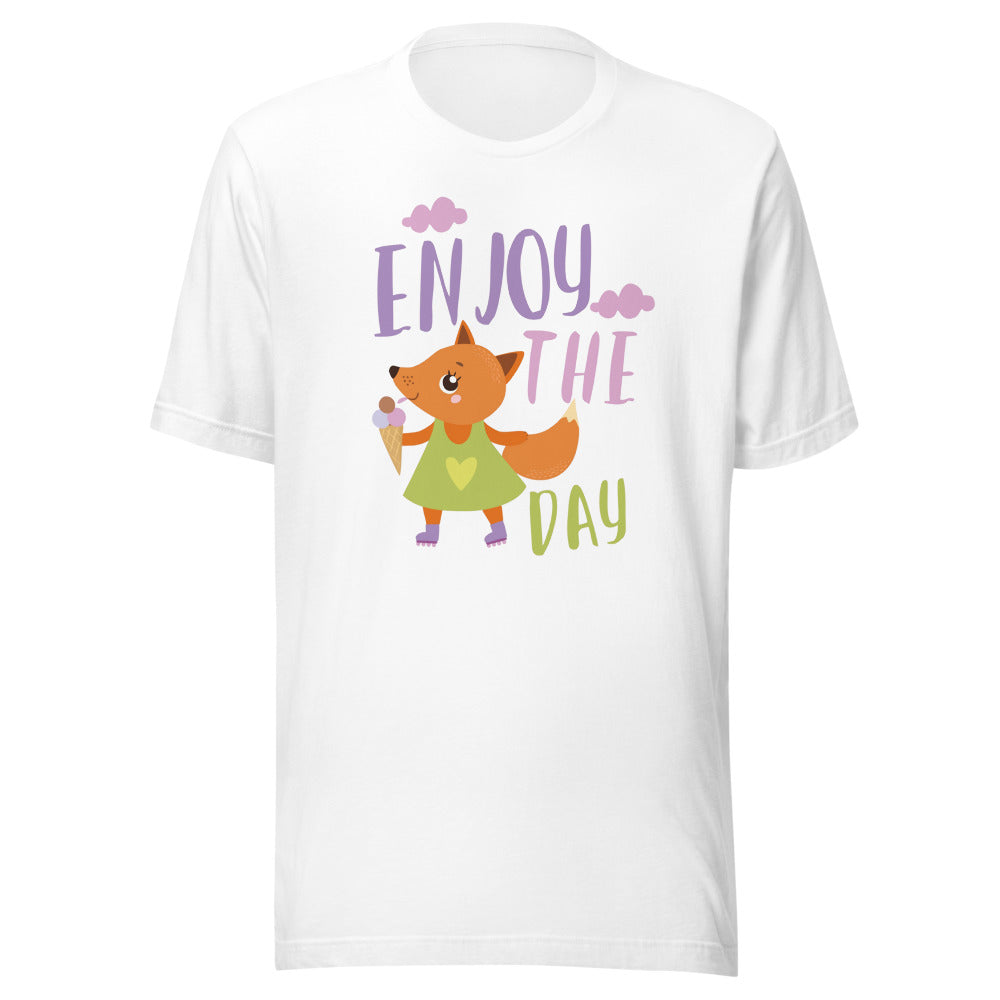 Orange fox - Ẹnoy the day | Unisex Staple Eco T-Shirt | Bella + Canvas 3001ECO