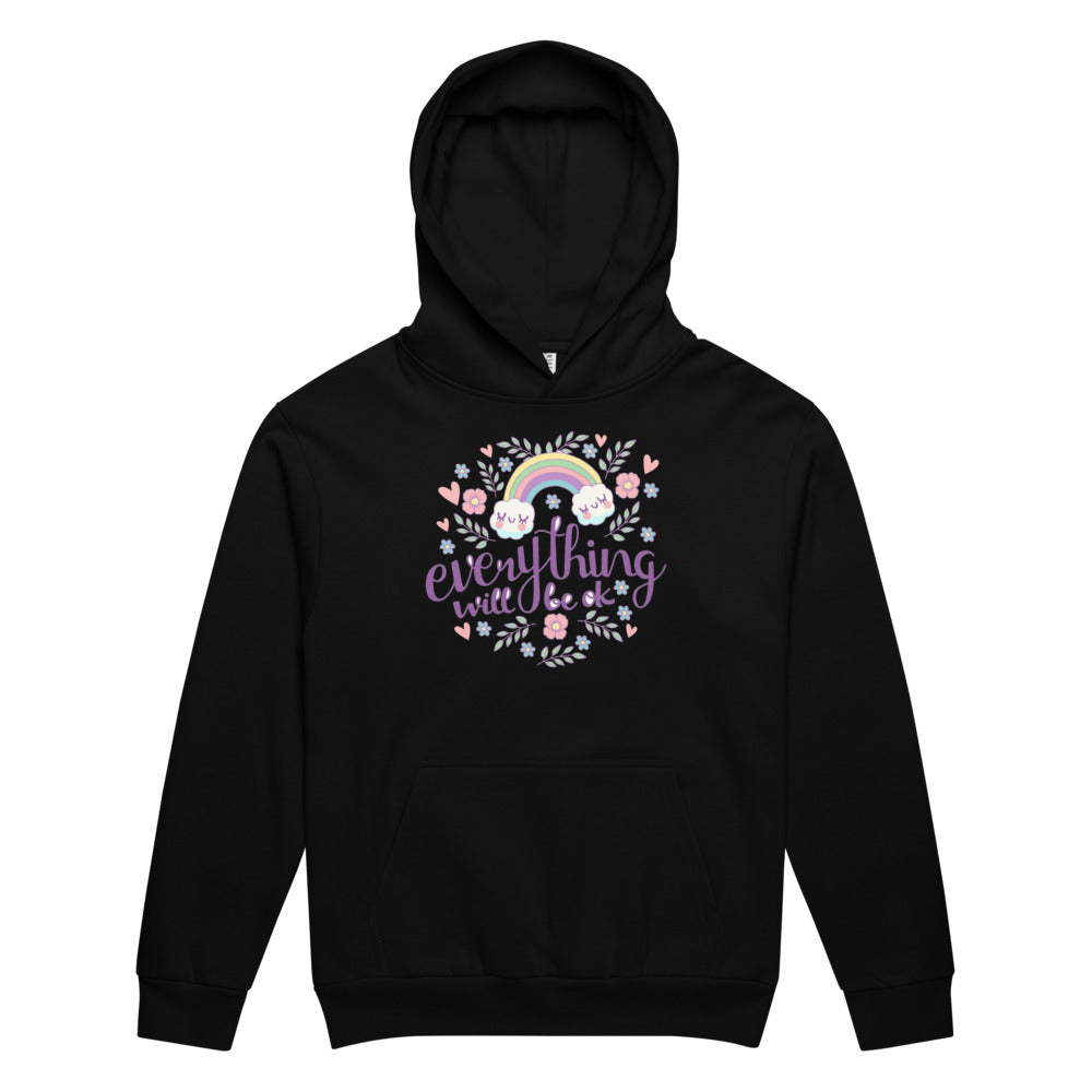 Rainbow - Everything will be ok | Unisex Urban Hoodie | Lane Seven LS16001