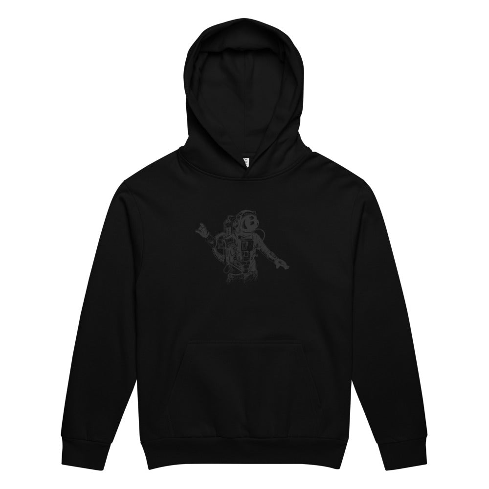 Black & white space travel man | Unisex Urban Hoodie | Lane Seven LS16001