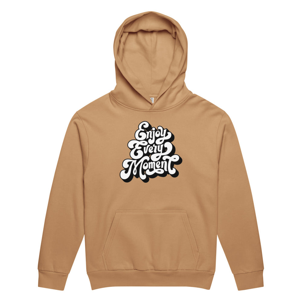 Enjoy every moments white | Unisex Urban Hoodie Garment Dyed | Lane Seven LS16001GD