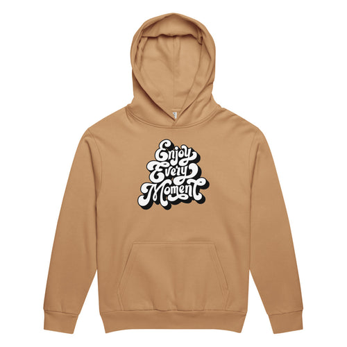 Enjoy every moments white | Unisex Urban Hoodie Garment Dyed | Lane Seven LS16001GD