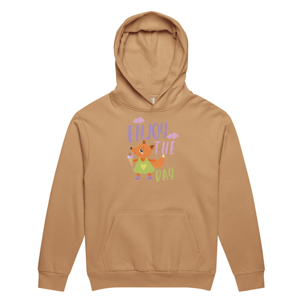Orange fox - Ẹnoy the day | Unisex Urban Hoodie Garment Dyed | Lane Seven LS16001GD
