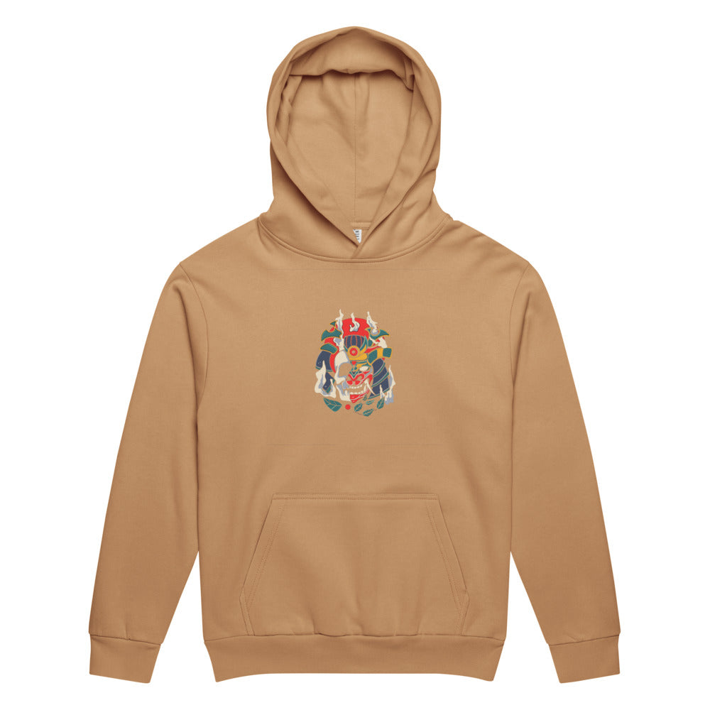 Samurai skull | Unisex Urban Hoodie Garment Dyed | Lane Seven LS16001GD