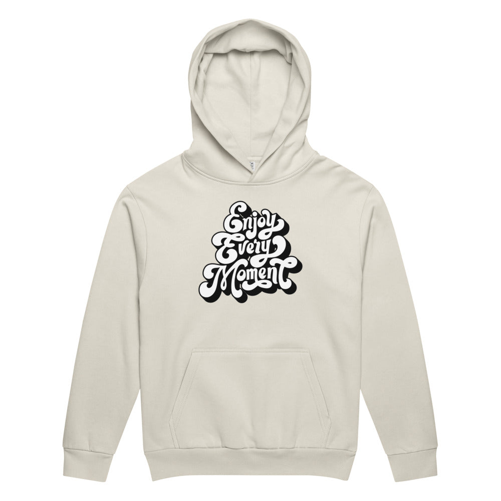 Enjoy every moments white | Unisex Urban Hoodie Garment Dyed | Lane Seven LS16001GD
