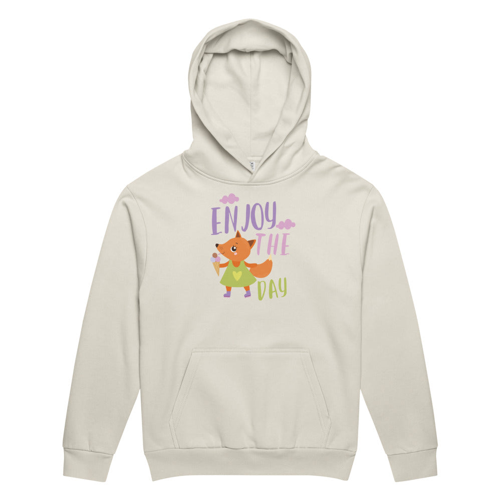Orange fox - Ẹnoy the day | Unisex Urban Hoodie Garment Dyed | Lane Seven LS16001GD