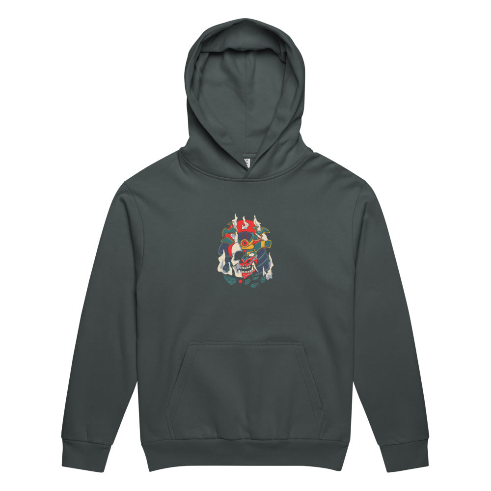 Samurai skull | Unisex Urban Hoodie Garment Dyed | Lane Seven LS16001GD
