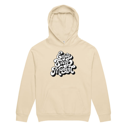 Enjoy every moments white | Unisex Urban Hoodie | Lane Seven LS16001
