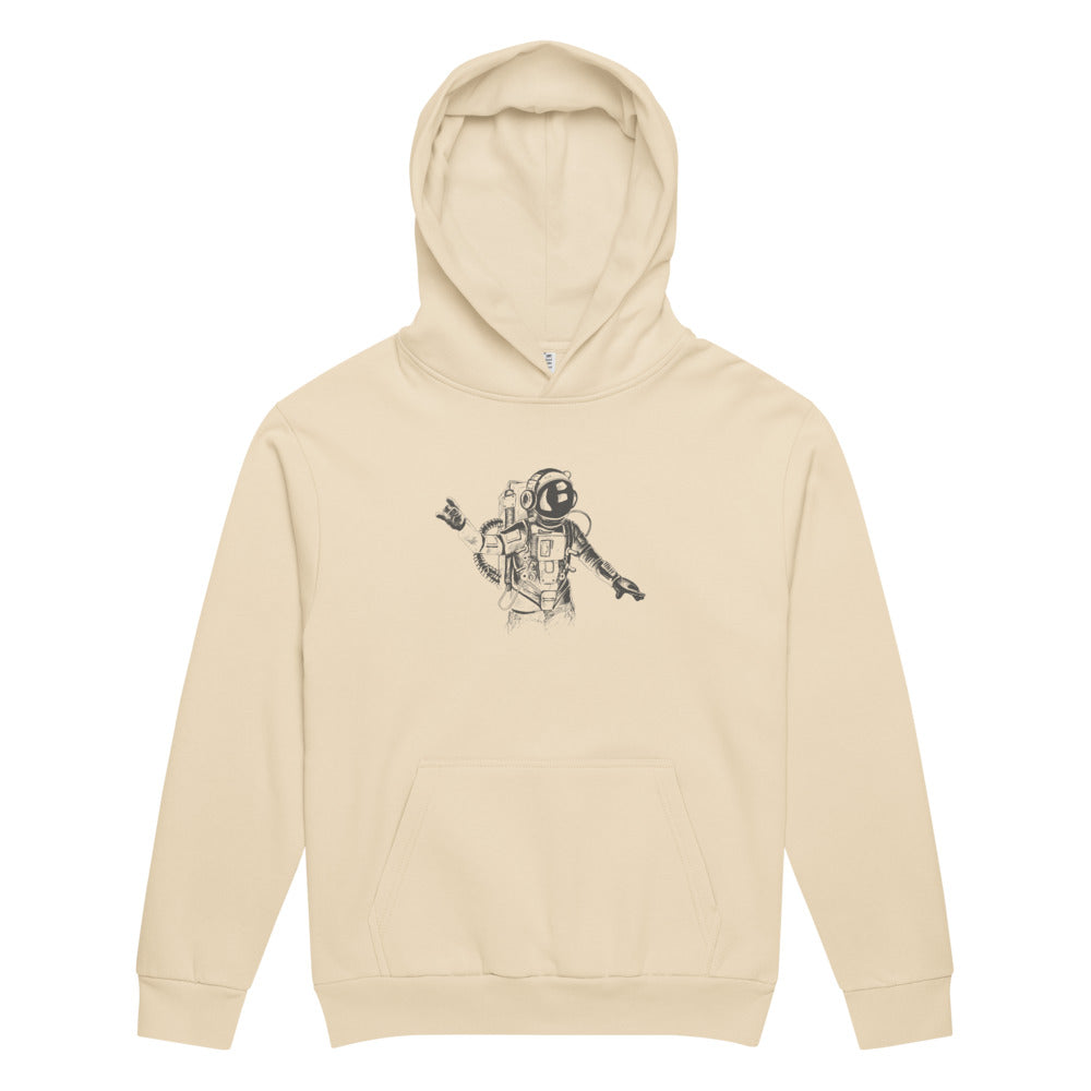 Black & white space travel man | Unisex Urban Hoodie | Lane Seven LS16001