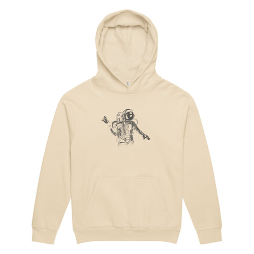 Black & white space travel man | Unisex Urban Hoodie | Lane Seven LS16001