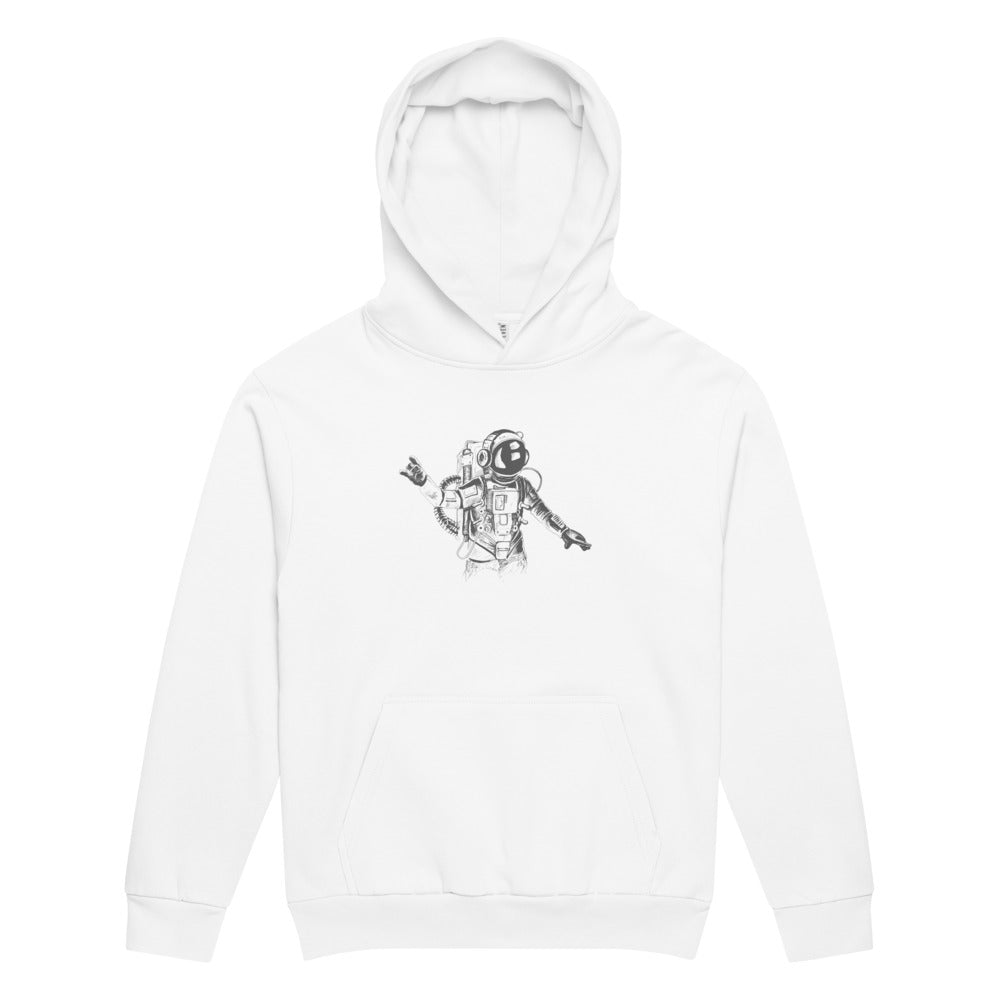 Black & white space travel man | Unisex Urban Hoodie | Lane Seven LS16001
