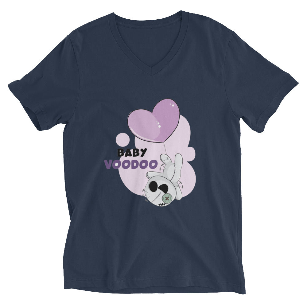 Ted heart - Baby voodoo | Unisex V-Neck Tee | Bella + Canvas 3005