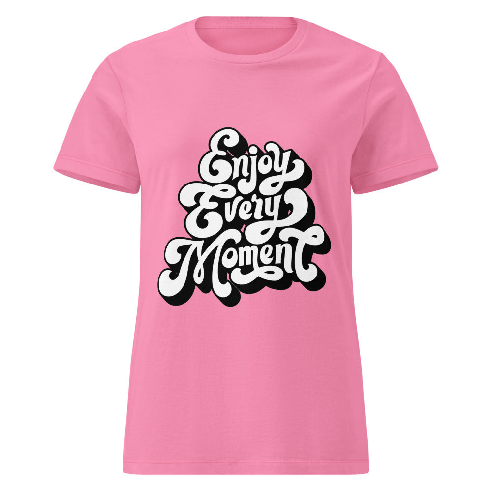 Enjoy every moments white | Women's Basic Softstyle T-Shirt | Gildan 64000L