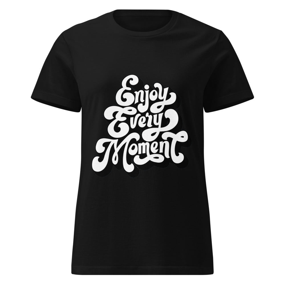 Enjoy every moments white | Women's Basic Softstyle T-Shirt | Gildan 64000L
